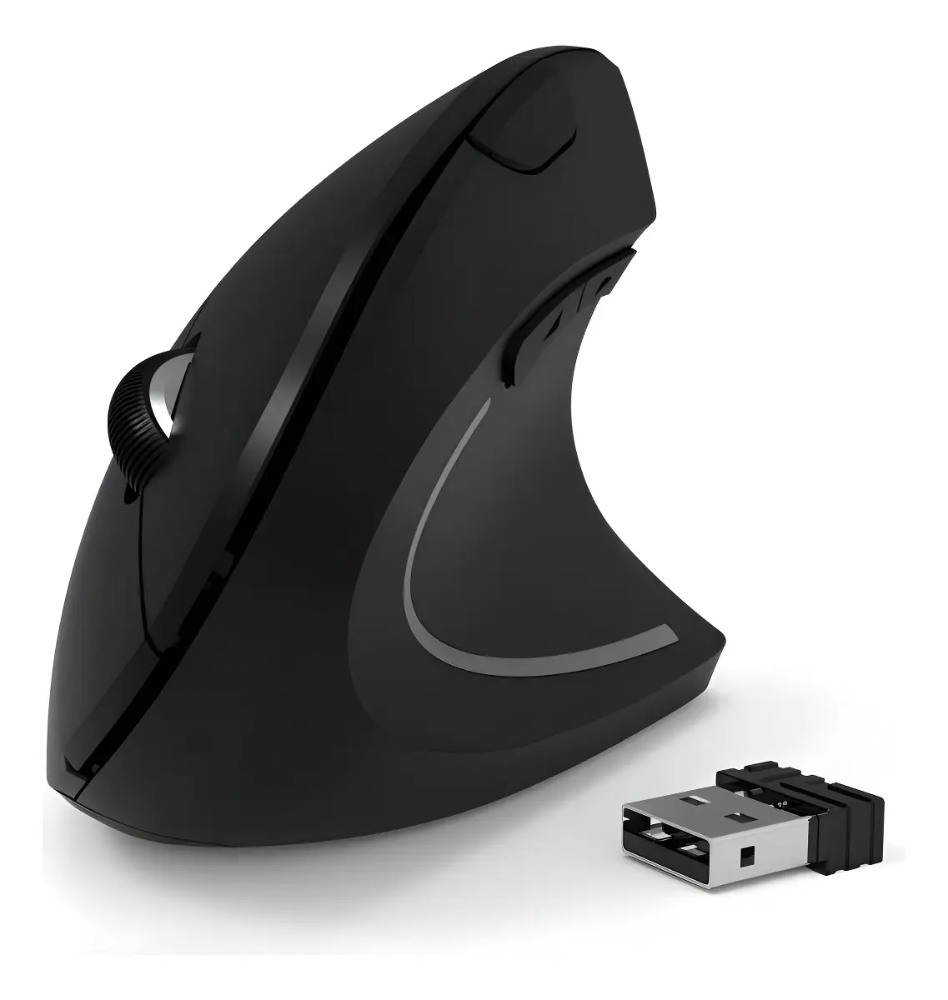 MOUSE ERGONOMICO INALAMBRICO VERTICAL PILAS