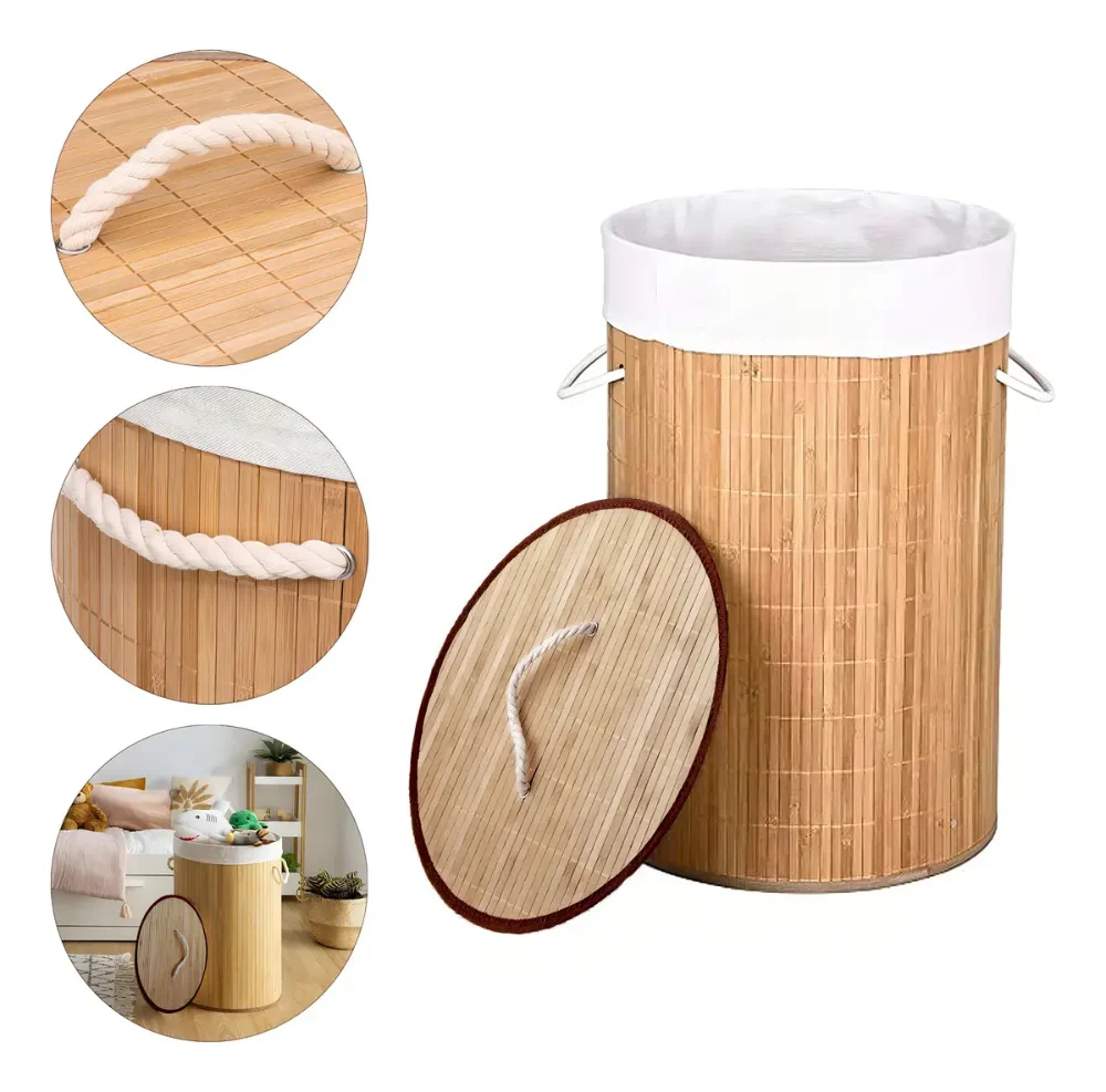Canasta Circular de Bambu