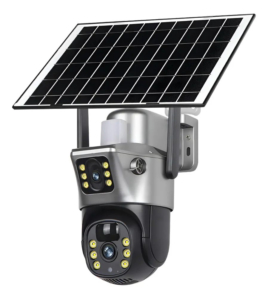 Camara Doble Lente con Panel Solar