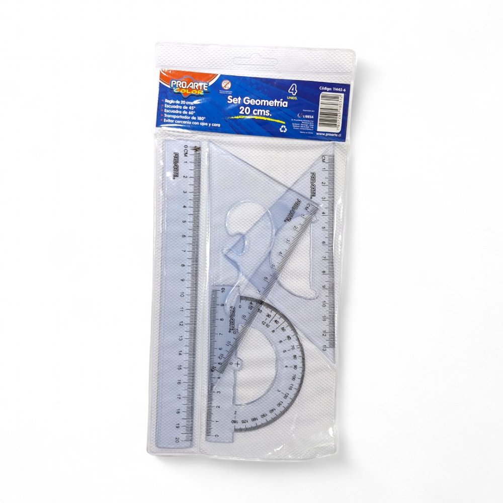 ESTUCHE GEOMETRICO 20 CMS SIN MARCA COMBO SET 2026