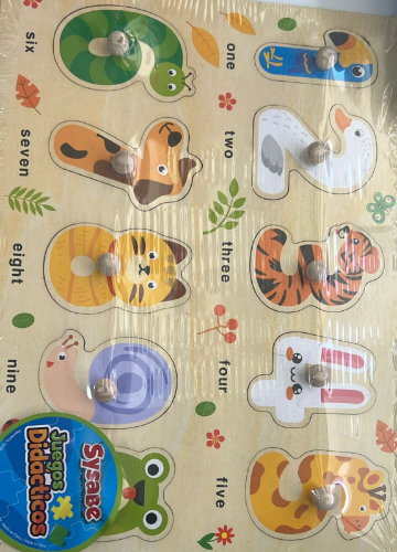 JUEGO DIDACTICO NUMEROS/ANIMALES EN MAD.