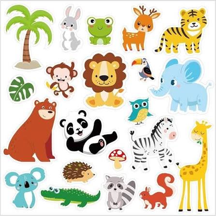CALCOMANIA ANIMALES DE LA SELVA SYS