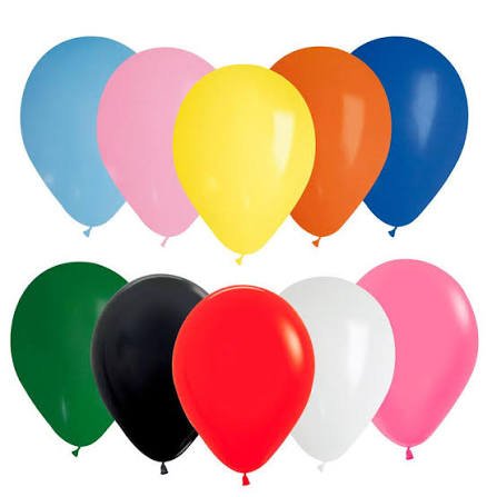 VEJIGA O GLOBOS AL DETALELS  NO. 9 UNIDAD DE TODOS LOS COLORES