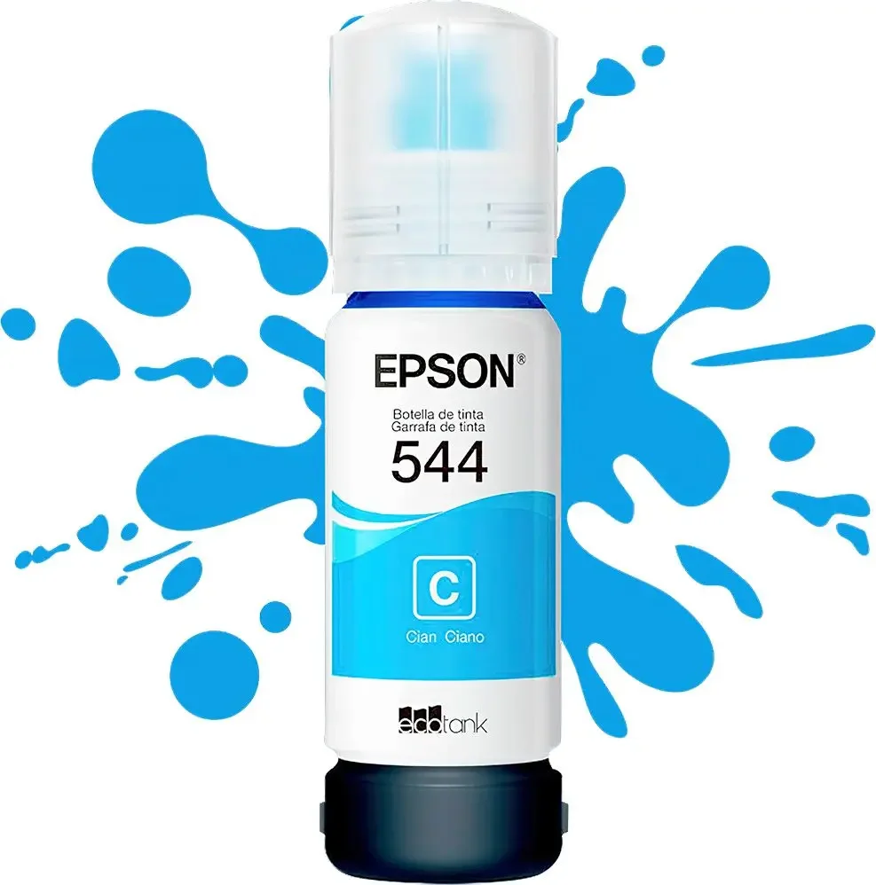 TINTA EPSON 544 AZUL ORIGINAL SELLO AZUL