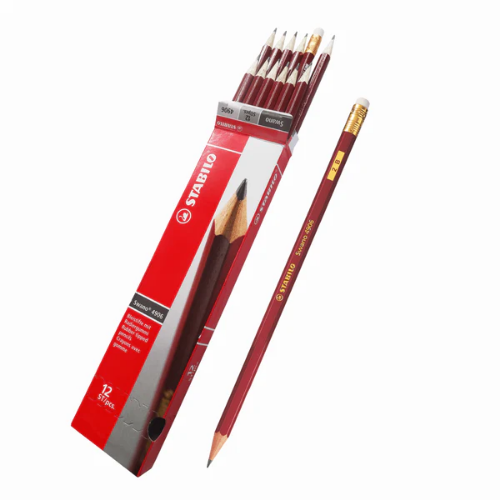 LAPIZ CARBON NO2 STABILO ROJO 12-1