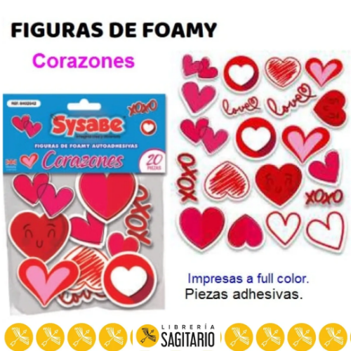 CALCOMANIA CORAZONES ADH SYSABE