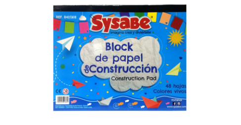 PAPEL CONSTRUCCION 9X12 48 HJS.SYSABE