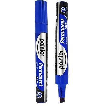 MARCADOR PERMANETE NEGRO/AZUL RECARGABLE POINTER