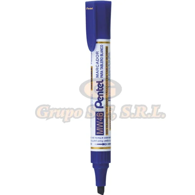 MARCADOR PIZARRA NEGRO/AZUL BISELADO PENTEL GSO DETALLADO