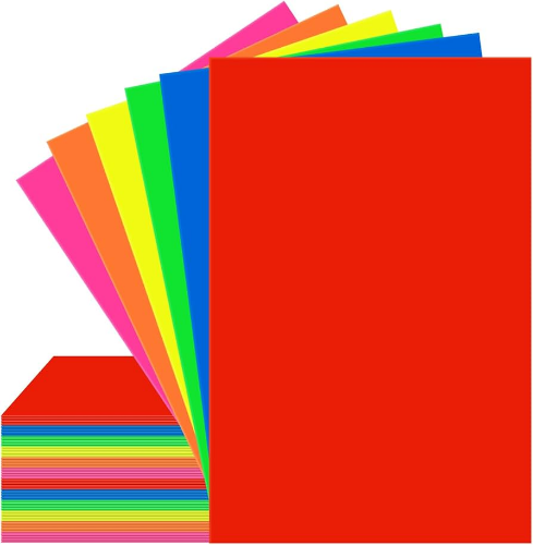 CARTULINA GRANDE NEON BRILLANTE SURTIDAS 23X35
