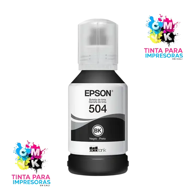 TINTA EPSON 504 NEGRA ORIGINAL SELLO AZUL