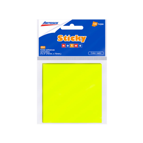 NOTA ADH 3X3 INFO NOTES AMARILLO NEON