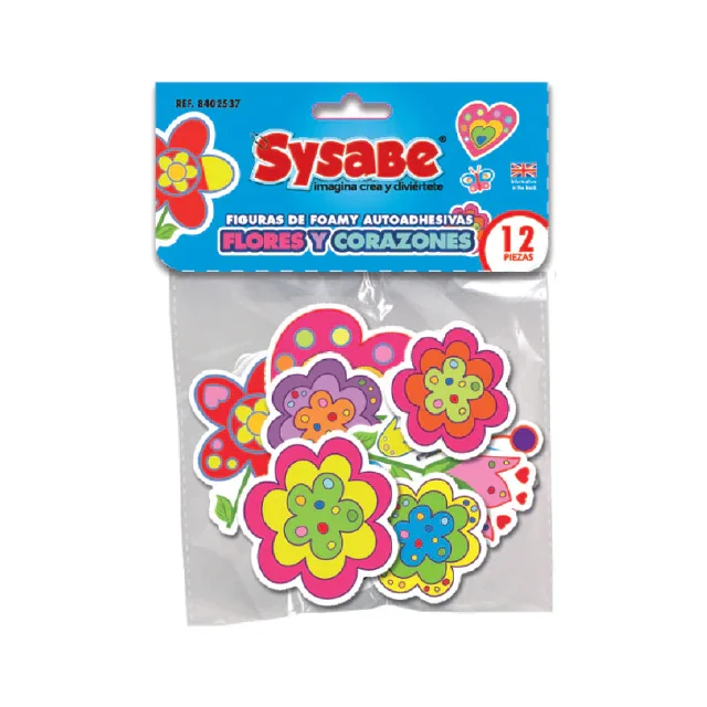 CALCOMANIA FLORES FOAMI ADH. SYSABE