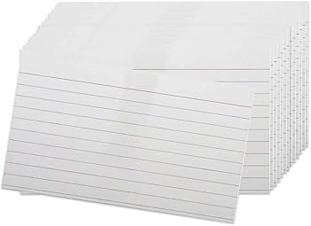 FICHA RAYADA 3X5" BLANCA PAQ DETALLADA