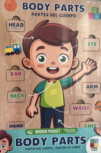 JUEGO DIDACTICO PARTES CUERPO NINO EN MAD