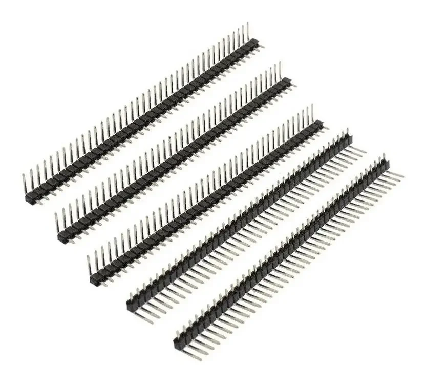 TIRA DE 40 PINES MACHOS- 90 Grados - Paso 2.54mm