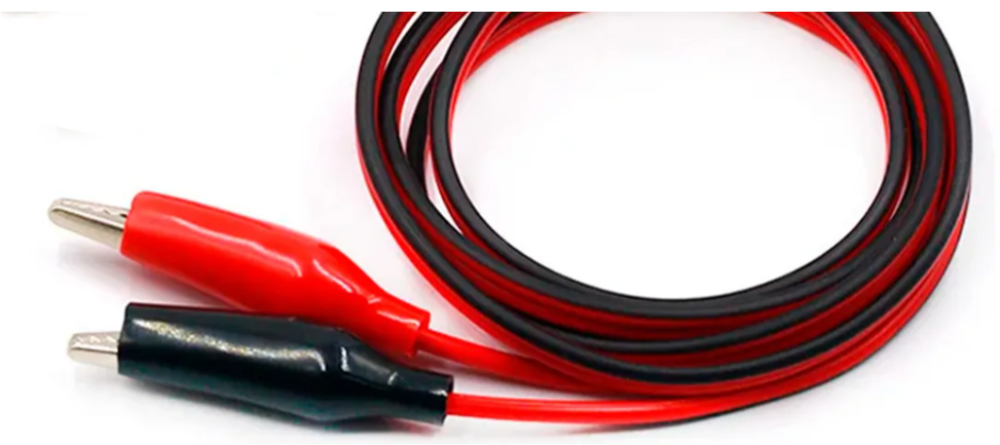 Juego de cables cocodrilo  armado 30cm