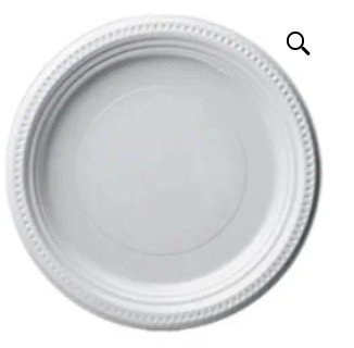 PLATO PLASTICO BLANCO