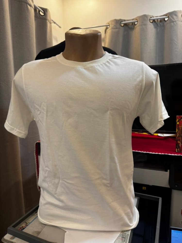 REMERA BLANCA PARA CABALLERO ((incluye impresion de diseño)