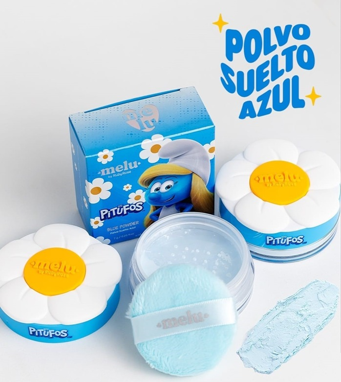 POLVOS SUELTOS AZUL PITUFOS DE MELU
