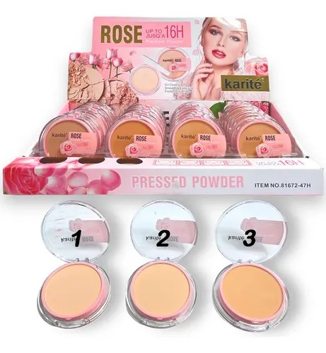 POLVO COMPACTO 16 H ROSAS KARITÉ, CONTROL GRASA