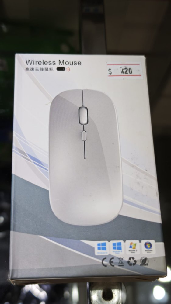 MOUSE OPTICO INALAMBRICO 2.4GHZ RECAR PLATEADO