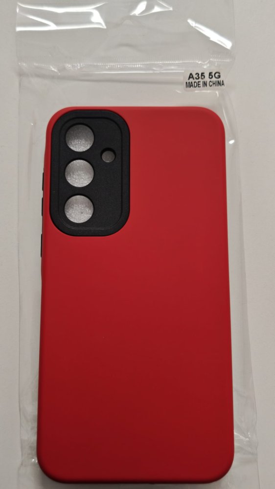 FUNDA RIGIDO LISO SAMSUNG A35 ROJO