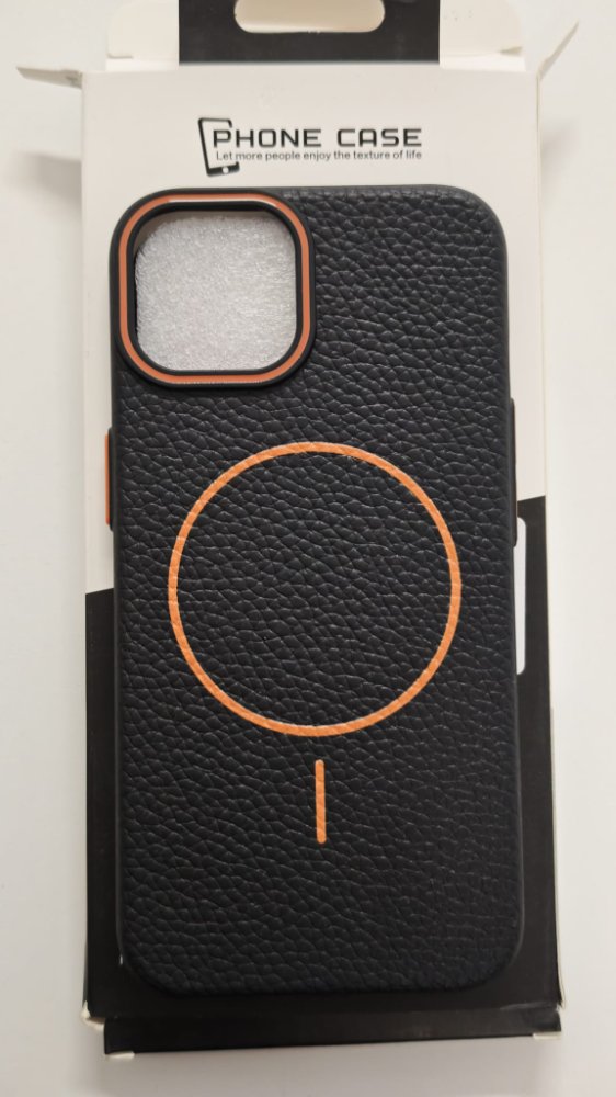 FUNDA MAGNETICA LEATHER IPHONE 13 NEGRO