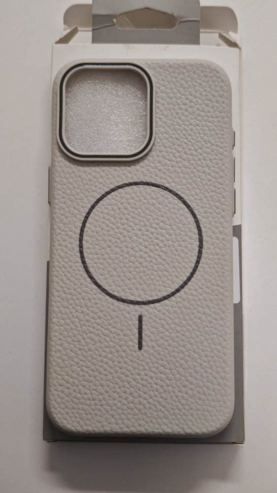 FUNDA MAGNETICA LEATHER IPHONE 16 PRO BLANCO