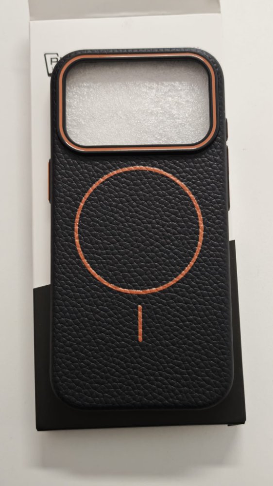 FUNDA MAGNETICA LEATHER IPHONE 17 PRO NEGRO