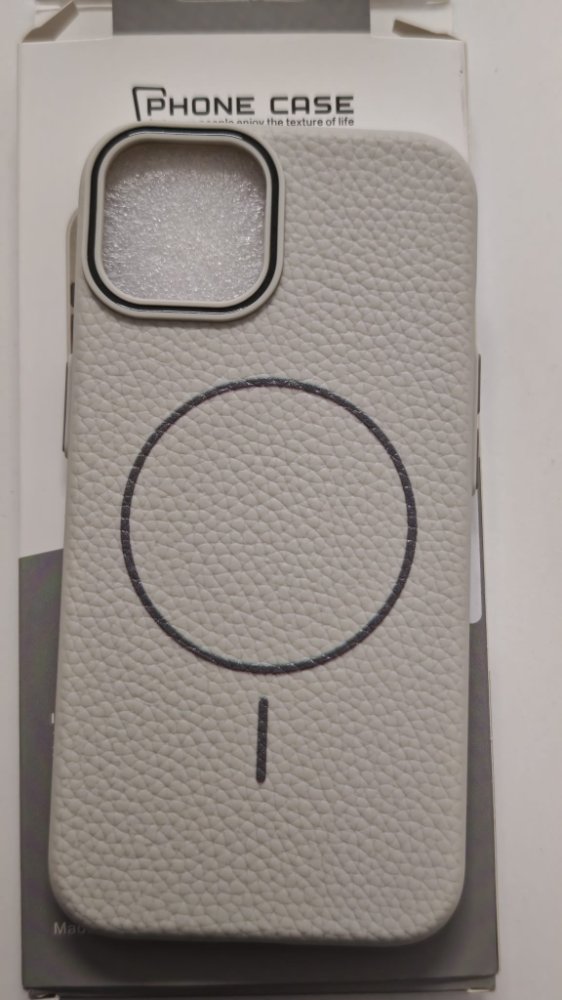 FUNDA MAGNETICA LEATHER IPHONE 15 BLANCO