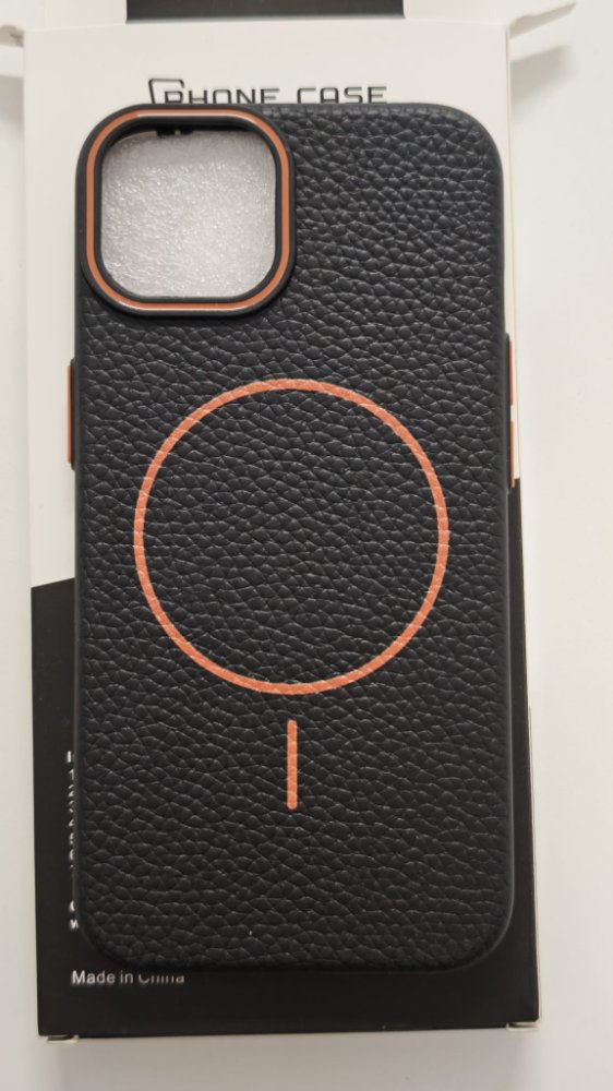 FUNDA MAGNETICA LEATHER IPHONE 15 NEGRO