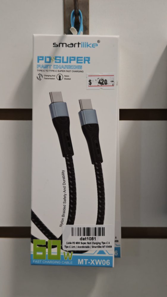 CABLE PD TIPO C A TIPO C SMARTLIKE MT-XW06