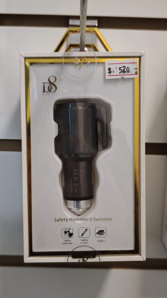 CARGADOR DE AUTO 2USB 4.8MAX / MARTILLO METALICO