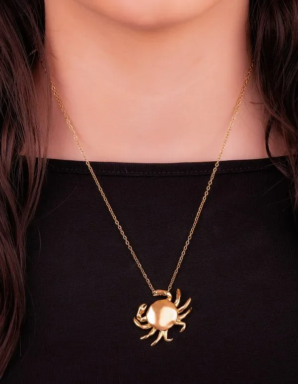 Collar Cangrejo Dorado Ref D108