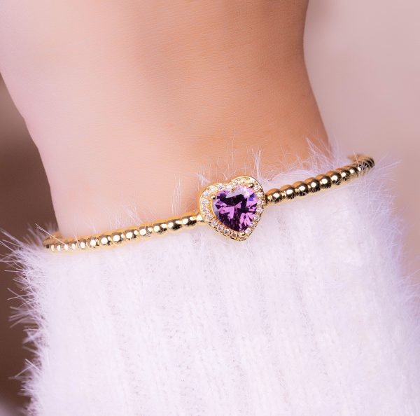 Brazalete Corazón Púrpura Ref I432