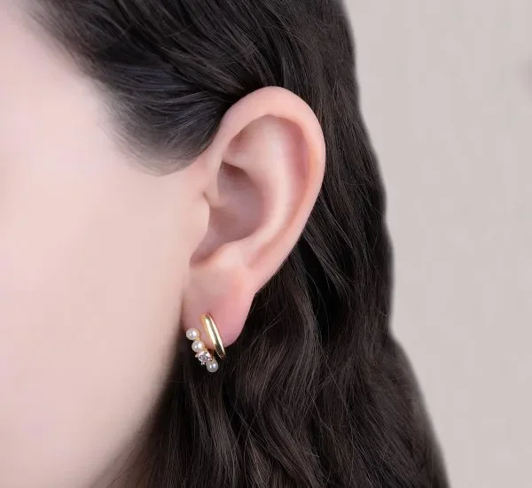 Aretes Lía Dorados Ref B2942