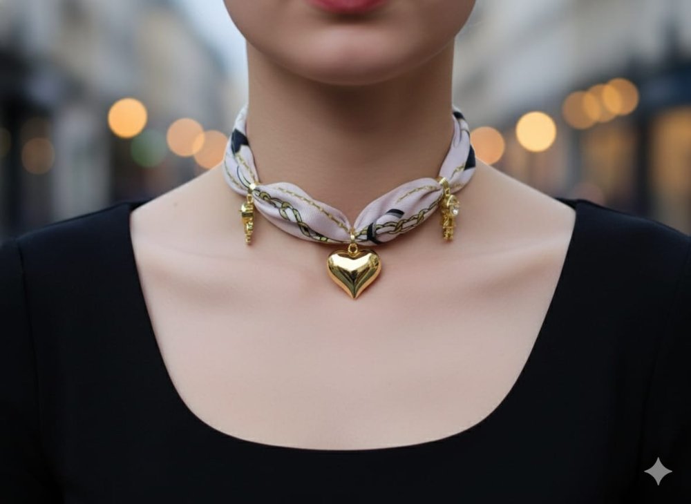 COLLAR EN TELA BEIGE REF A5739