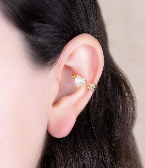 Ear Cuff Flecha Corazón Ref E1384