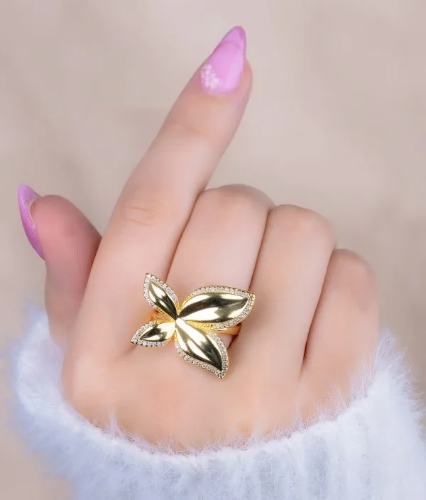 Anillo Dalia Dorado Ref A1822