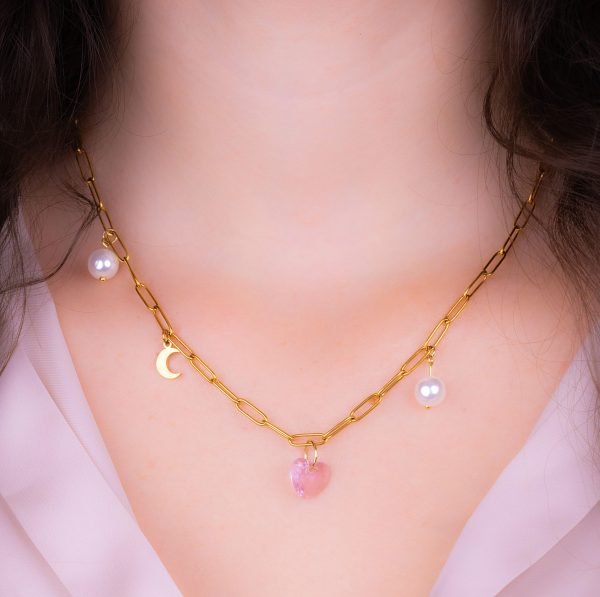 Collar Corazón De Luna Ref  D503