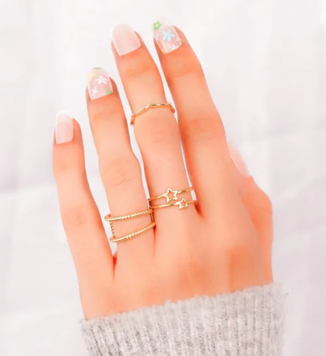 Set X 3 Anillos Estrellas Fugaces Ref J149