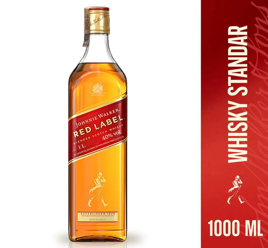 JOHNNIE WALKER. red label 8 Años (1000 ml)