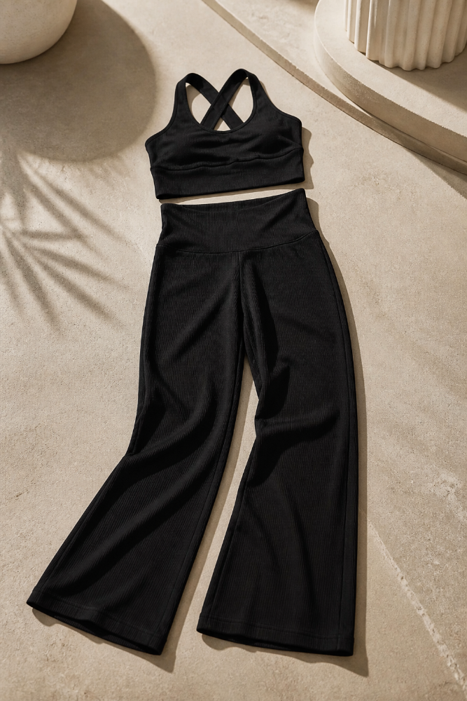 Top + legging bota ancha
