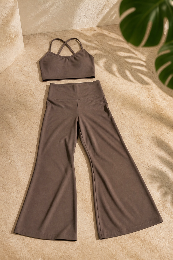 Top + legging bota campana