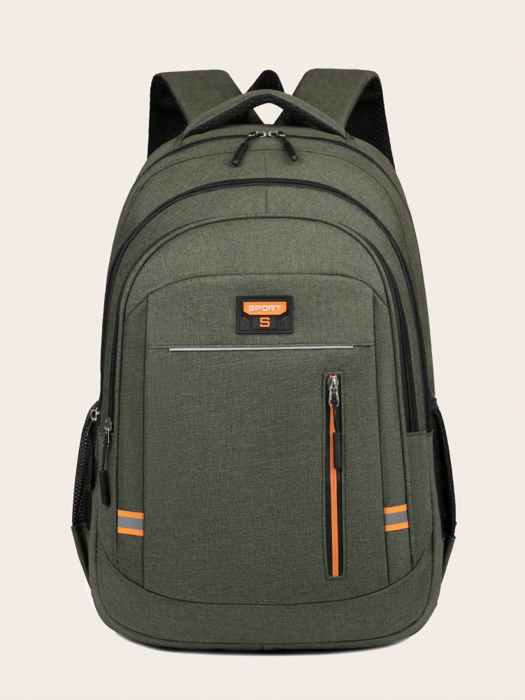 Mochila verde musgo y detalles verde