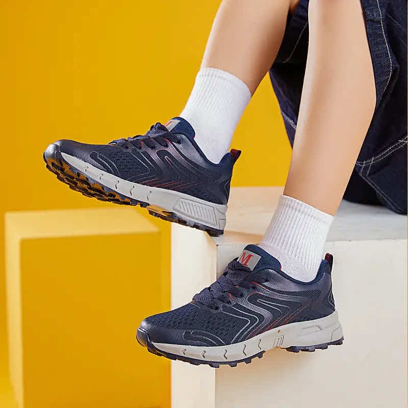 Zapatillas informales transpirables con rayas y cordones para niños