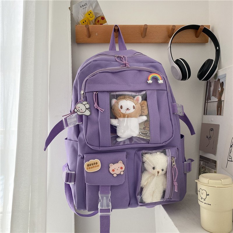 Mochila lila  de 14 pulgadas