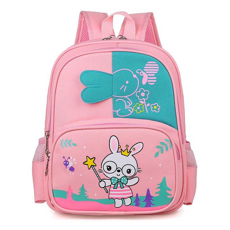 Mochila rosada de dibujo conejito de 13 pulgadas