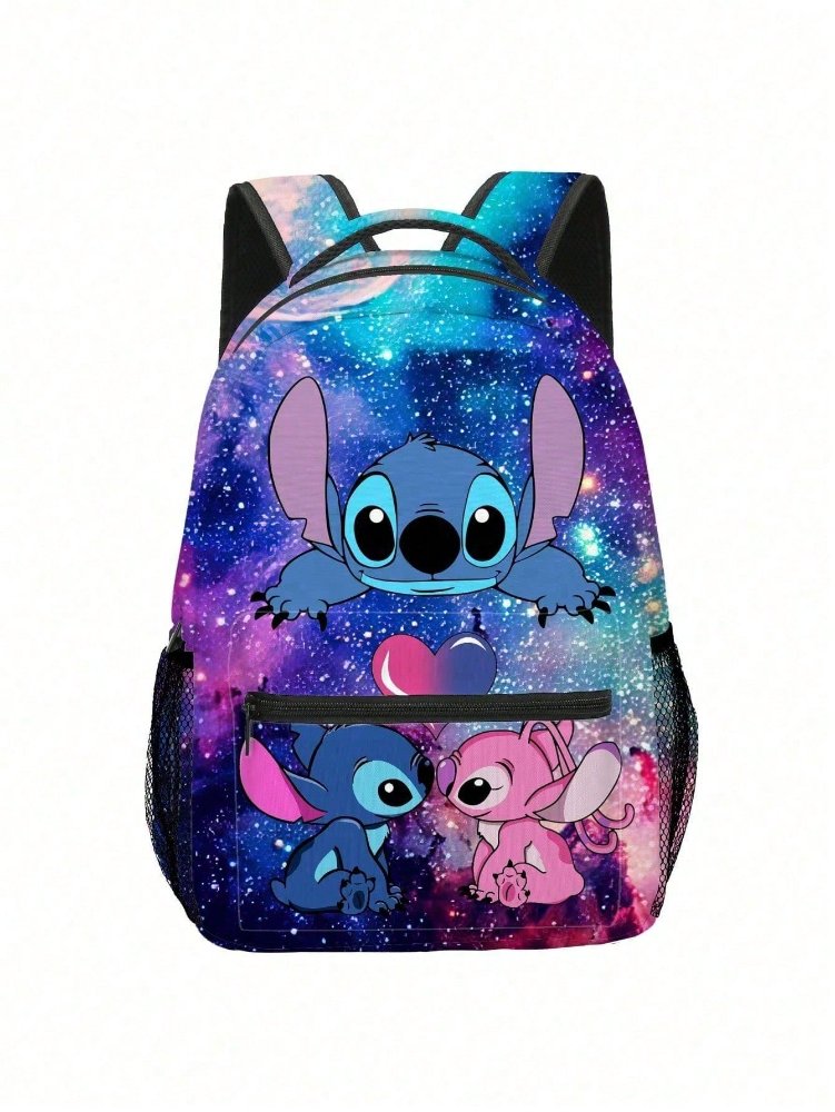 Mochila de Stich en el espacio y un corazón